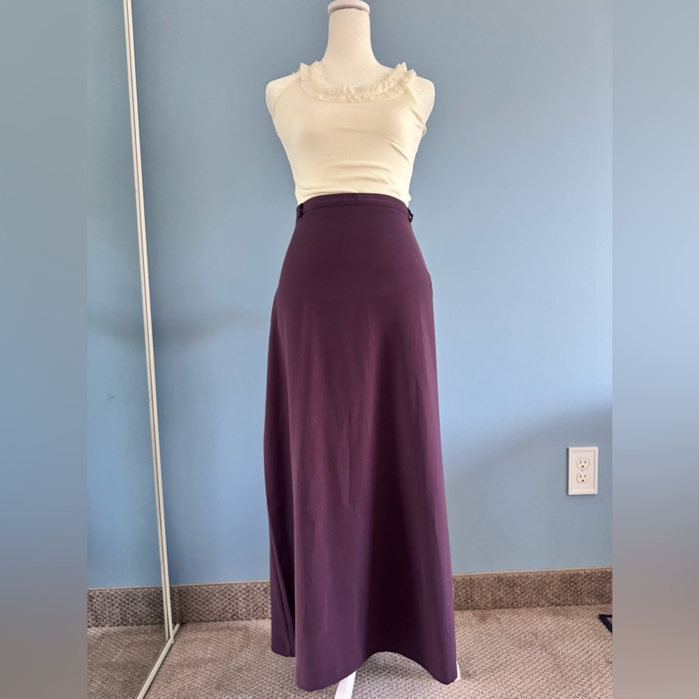 Purple Maxi Skirt - Vintage 90s pencil skirt.